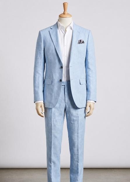 Light blue tailored business suit
